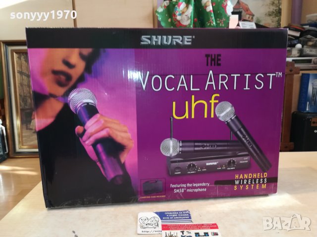 SHURE SM58 БЕЗЖИЧНИ МИКРОФОНИ 2бр 2001221247, снимка 2 - Микрофони - 35499284