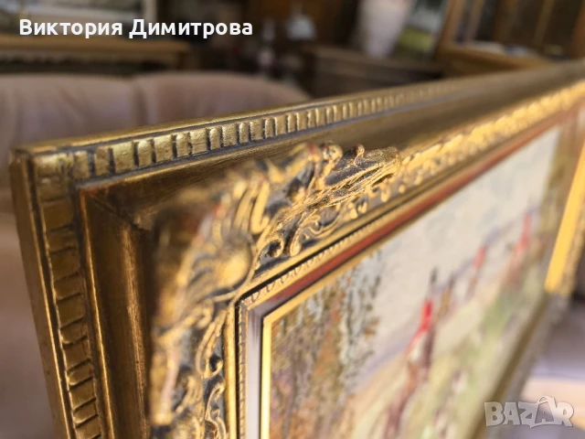 Гоблен "На лов" , снимка 4 - Гоблени - 51408879