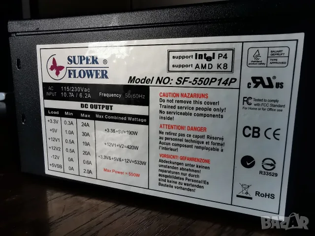 Компютърно захранване. PSU 550W.