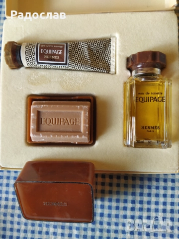 стар комплект HERMES EQUIPAGE PARIS, снимка 3 - Мъжки парфюми - 51850924