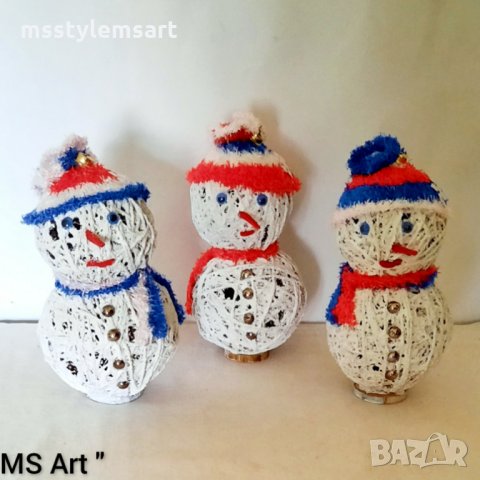 Коледни сувенири! Снежен човек! Ръчна изработка!, снимка 1 - Декорация за дома - 34391567