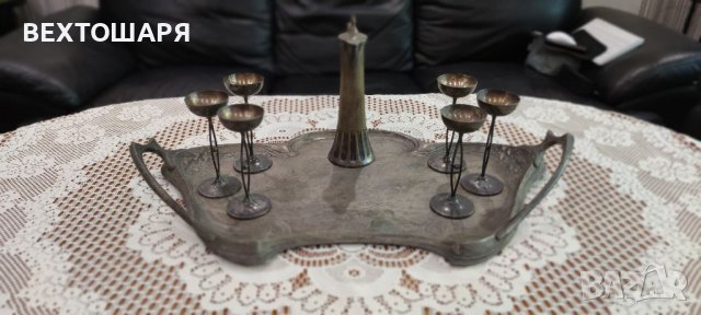 Старинен Посребрен Немски Сервиз WMF, снимка 6 - Антикварни и старинни предмети - 38470697