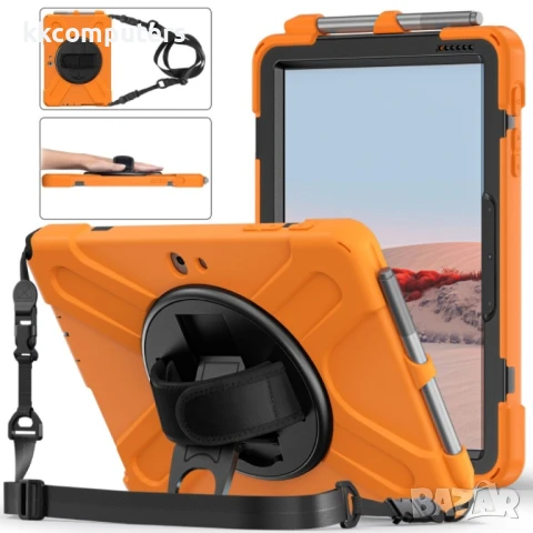 Microsoft Surface Go 4 / 3 / 2 / 1 Tablet Case/Pen Slot /Hand Band/360° Swivel Kickstand Удароустойч, снимка 6 - Калъфи, кейсове - 51027621