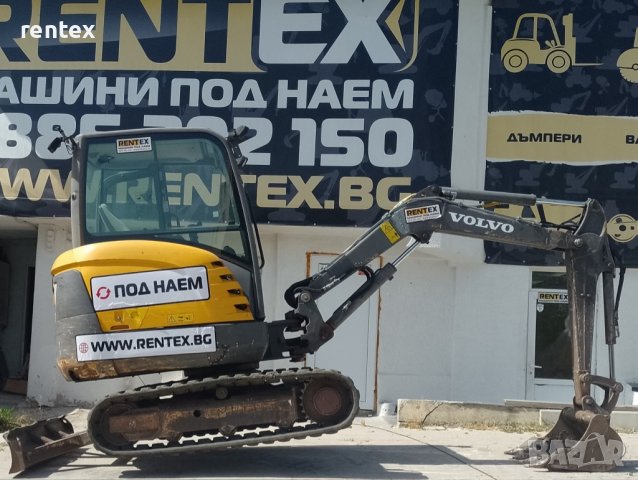 Мини багер 3000 кг Volvo EC27C ПОД НАЕМ от Рентекс, снимка 1