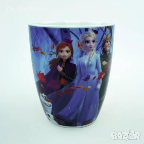 Керамична чаша ЕЛЗА, АНА, Свен, Кристоф и Олаф от ЗАМРЪЗНАЛОТО КРАЛСТВО 300 мл, FROZEN II