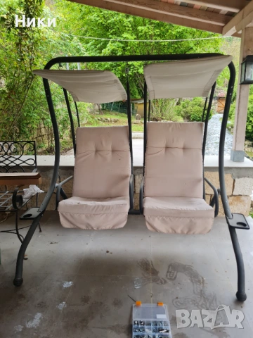 Двуместна луксозна люлка, снимка 4 - Градински мебели, декорация  - 54359000
