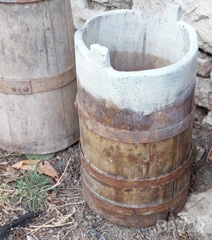 Стари: Старо дървено каче 40 см високо / бъчва буре копанка, бъкел, снимка 2 - Антикварни и старинни предмети - 29120654