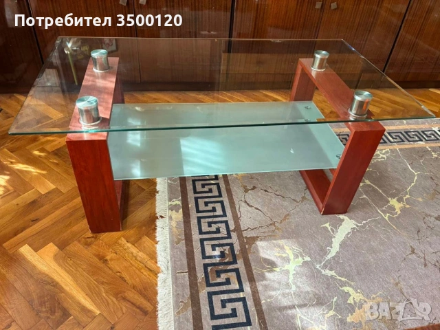Холна стъклена маса, снимка 2 - Маси - 54003750
