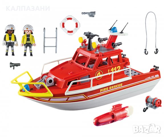 Playmobil - Пожарна спасителна лодка Playmobil 70147 - Fire Rescue Boat, снимка 2 - Конструктори - 31824139