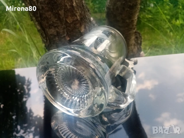Кристална винтидж халба с ягодки, снимка 5 - Антикварни и старинни предмети - 50613535