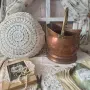 Винтидж меден съд за дърва или въглища, снимка 3