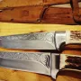 Ловни масивни ножове с дръжки от еленов рог, снимка 1