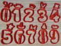 0-9 числа цифри с различни връхчета пластмасови резци форми за тесто фондан сладки, снимка 1 - Форми - 30635056