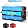 24 V 220 V Pure Sinus 2000 W/4000 W трансформатор на напрежение 24 V 230 V инверторен, снимка 3