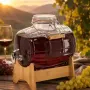 Стъклен диспенсър за напитки 8L, с кран и бамбукова поставка, снимка 3