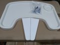 Бебешка маса за хранене roba, изработена от дърво с естествен лак, с бяла пластмасова тава , снимка 5