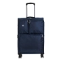 Куфар с колелца за пътуване, тъмносин с външни отделения, 111 л._1239392, снимка 2