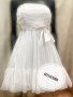 Дамска рокля с тюл в бяло