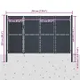 vidaXL Градинска порта от стомана 350x200 см, антрацит, снимка 4