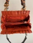 Оранжева чанта от естествена кожа, снимка 3
