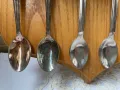 Красиви лъжички за чай/кафе с дървена стойка за стена от Англия, снимка 12