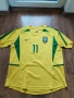  Brazil 2002-04 Nike Home Shirt Ronaldinho 11 - мъжка колекционерска тениска ОТЛИЧНО СЪСТОЯНИЕ ХЛ, снимка 7