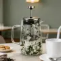 Френска преса за чай и кафе с декоративни сухи цветя, снимка 2
