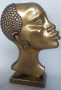 ВИНТИДЖ МЕСИНГ БРОНЗ АФРИКАНСКА ГЛАВА, снимка 5