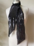 Шал с пайети в черно и кафяво/ различни видове, снимка 3