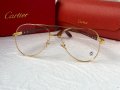 Cartier висок клас мъжки слънчеви очила авиатор с дървени дръжки, снимка 8