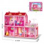 Детска двуетажна къща с кукла и обзавеждане, снимка 1 - Кукли - 38750432