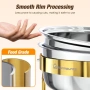 Комплект за бюфет WARMOUNTS 6L Gold Chafing Dish, 2 броя, кръгли съдове за затопляне с капак, снимка 6