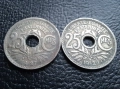 Стара монета 25 сантима 1927 г. и 1929 г. Франция - красиви !, снимка 6