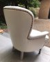 Бяло кресло естествена кожа, снимка 6
