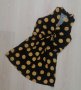 Черна блузка на жълти точки - без ръкав, снимка 1 - Потници - 29308761