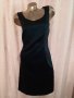 SPRIT L Сатенена черна изчистена рокля , снимка 1 - Рокли - 40753473