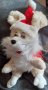 Бяло зайче с червена шапка , снимка 1 - Плюшени играчки - 40095733