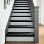 vidaXL Стълбищни стъпала, 4 бр, кафяво-черни, 80x25x2 см, дъб масив, снимка 2