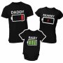 Комплект тениски Мама, Татко и аз Battery, снимка 1 - Тениски - 31619194