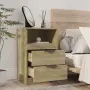 vidaXL Нощно шкафче, дъб сонома, инженерно дърво, снимка 3