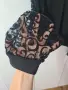 Черна блуза с дантелени ръкави 2XL, снимка 2