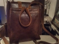 Винтидж раница от естествена 100%телешка кожа в кафяво, снимка 6