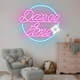 Нов Розов Dance Time Неон за Спалня Студио Бар USB Осветление Led 36см, снимка 6