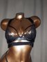 75 Е К-т Черен кожен сутиен и прашка , снимка 9