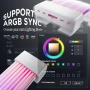 AsiaHorse ARGB PSU Cable Cover Kit 5V 3-Pin ARGB SYNC удължителен кабел с осветление, снимка 2