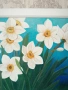 Рисувана картина Нарциси, 45/45, рамка, снимка 5