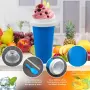 Honbuty Magic Slushie Maker Cup – силиконова чаша за замразени напитки, 350 мл, синя, снимка 3