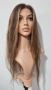 Естествена перука, кафява с руси кичури, 60 см, Lace 4х4, снимка 4