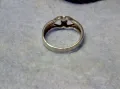 СТАР АНГЛИЙСКИ СРЕБЪРЕН ПРЪСТЕН СРЕБРО 925 с ГНЕЗДО За ВГРАЖДАНЕ на СКЪПОЦЕНЕН КАМЪК 47545, снимка 8