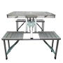 Сгъваема маса за къмпинг със столове тип куфар, Алуминиеви, снимка 7